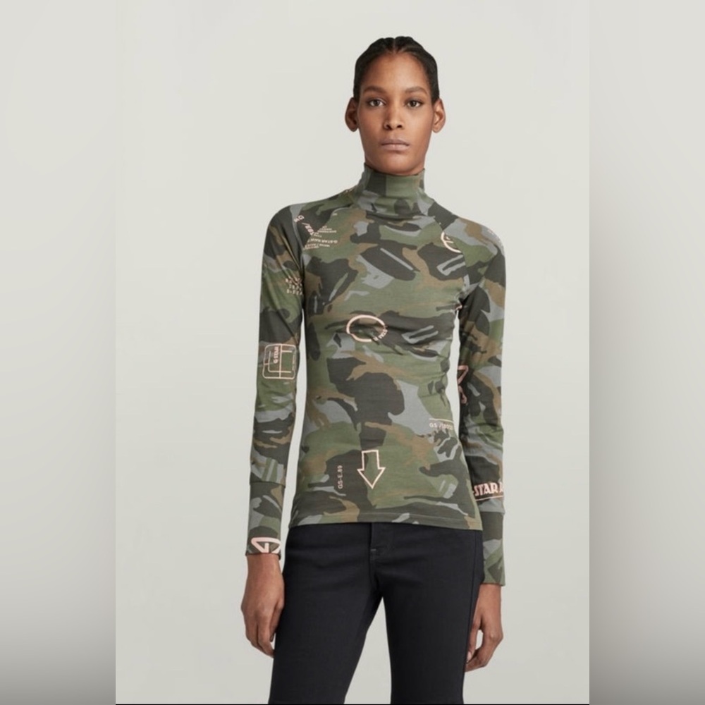 NWT G-Star Lecite AO Slim Turtle T WMN LS